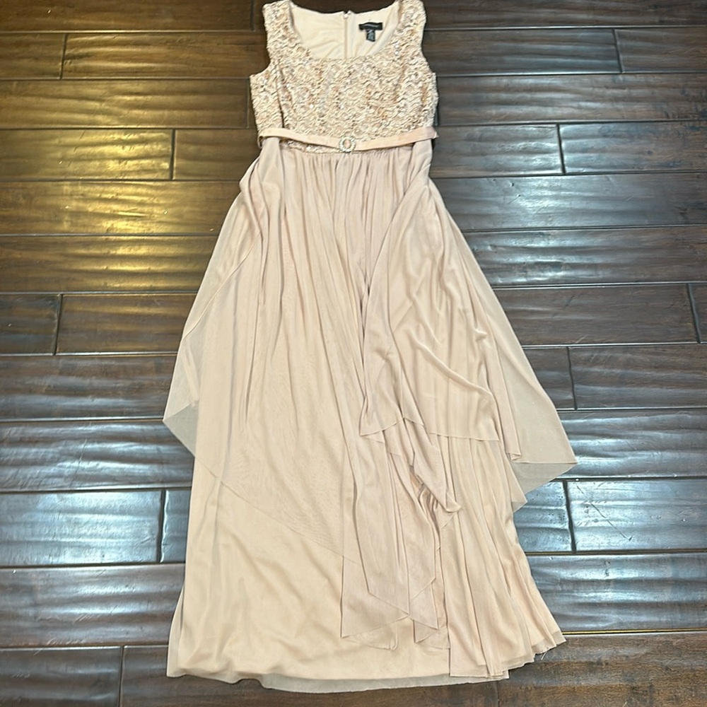 Champagne rose gold sparkly dress